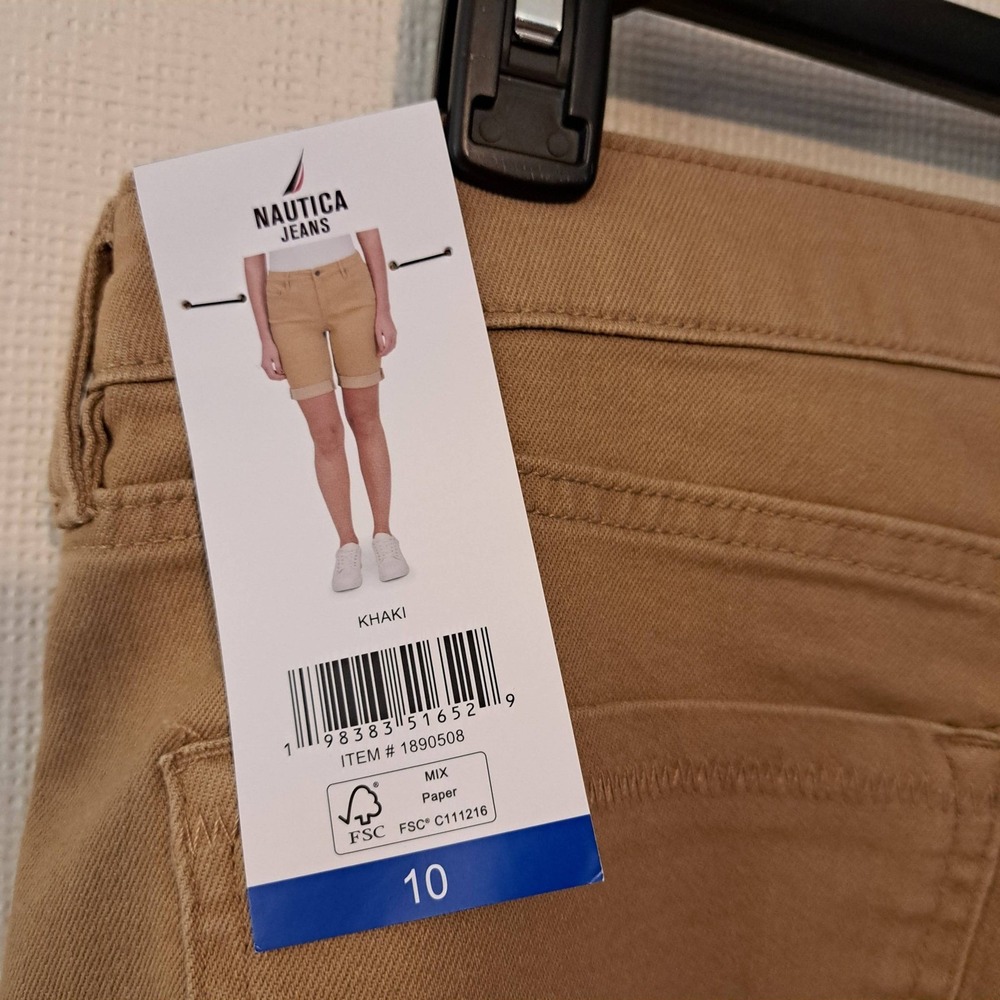 Nautica Jeans Women's Bermuda Short - Brown/Tan/Khaki - Size 8 NWT‎ - Picture 7 of 11